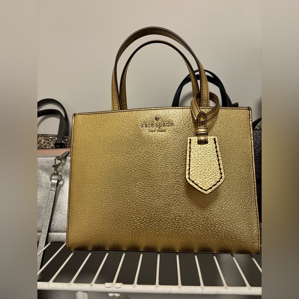 LAST CHANCE Kate Spade Metallic Gold Tote LIKE NEW